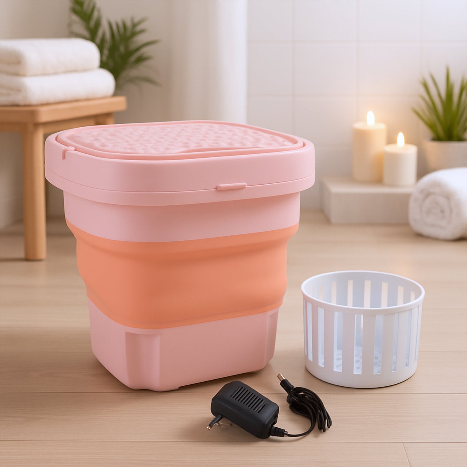 Portable Washing Machine, Foldable Washer and Dryer Combo (1 Set / Mix Color) Portable Washing Machine, Foldable Washer and Dryer Combo (1 Set / Mix Color)